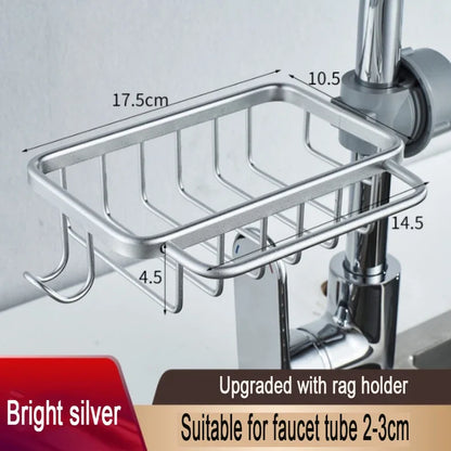 Sink Faucet Shelf Bathroom Shelf Soap Sponge Drain