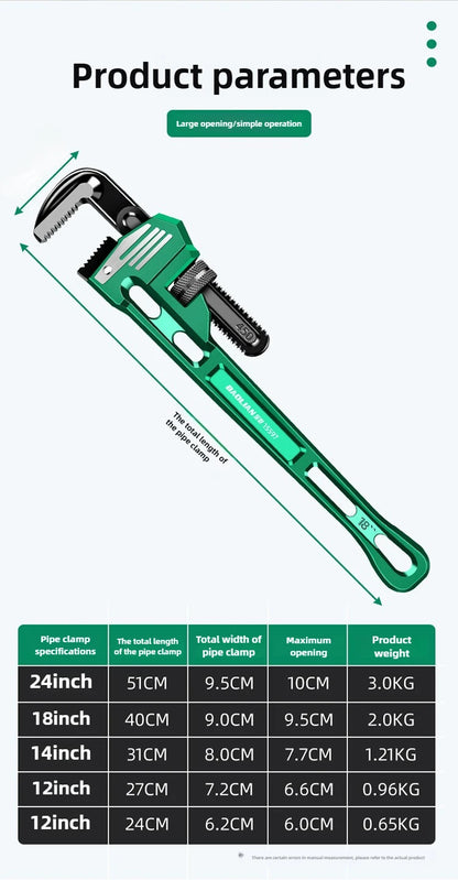 10/12/14/18 Inch Pipe Wrench Universal Monkey Spanner