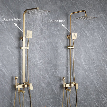 Oxg Brushed Nickel Gold Shower Faucet Bathroom Shower