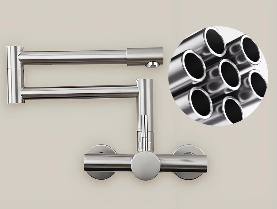 Huniu Folding Faucet Stainless Steel 304 Foldable Faucet