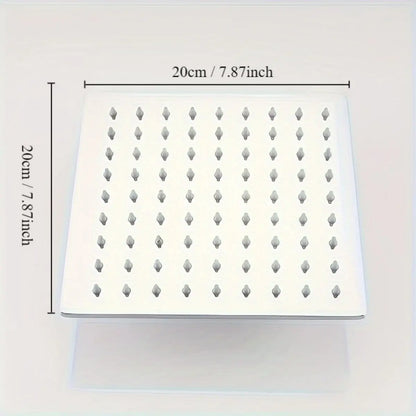 Rain Shower Head 8inch Large Top Spray Square