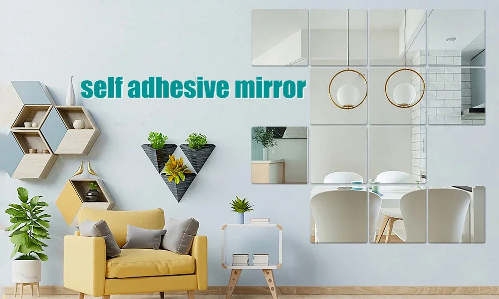 2mm Acrylic Mirror Wall Stickers Unbreakable Acrylic Full