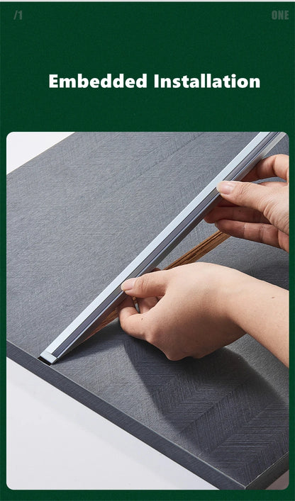 Ultra-Thin Hidden Recessed Cabinet Bar Light 45 Degree