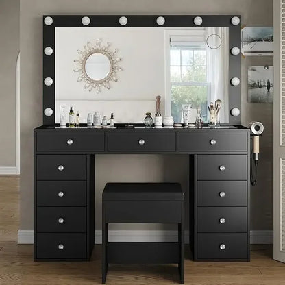 Vanity Desk & Power Outl Makeup Vanity Mirror