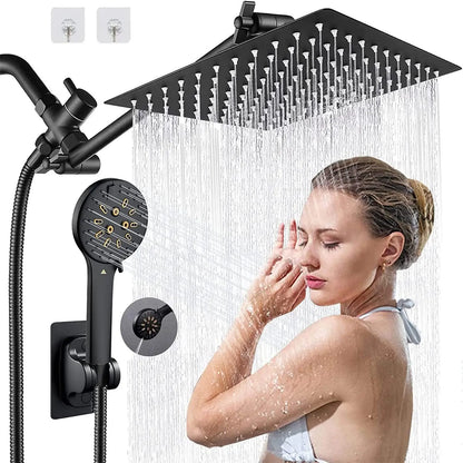 Black Simple Bathroom Shower Wall Mounted Bathroom Shower