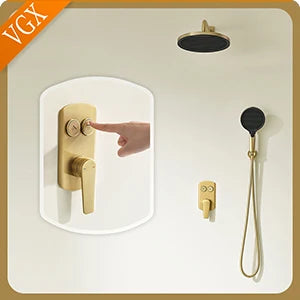 Vgx Concealed Thermostatic Shower System Temperature Digital