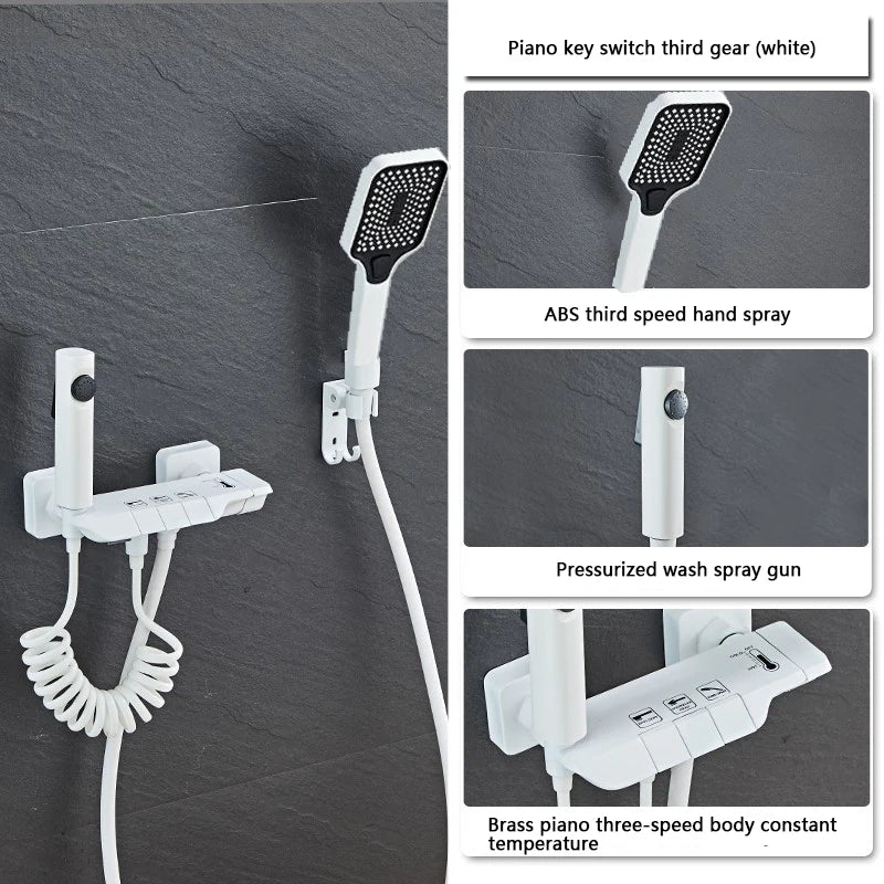 Modern Shower System Full Grey Way Piano Keys