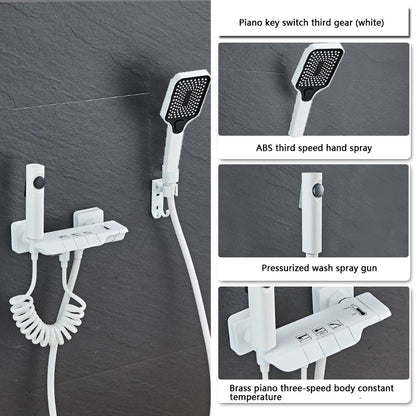 Modern Shower System Full Grey Way Piano Keys