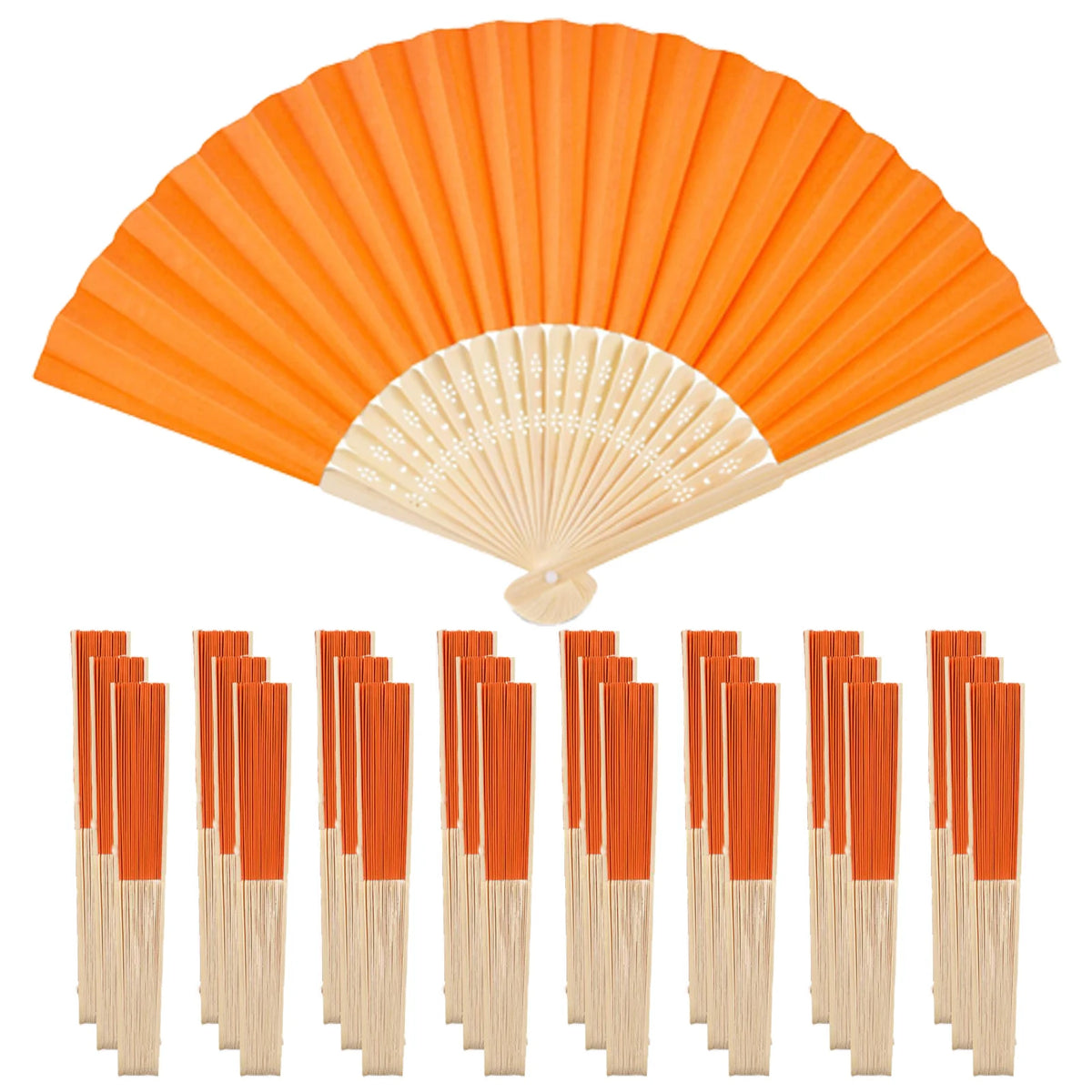 30-120pcs Wedding Hand Fans Folding Fans Guest Paper
