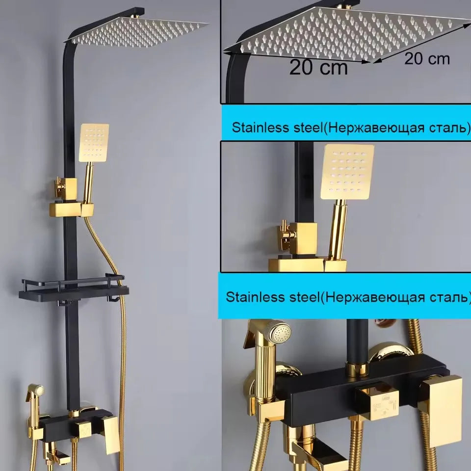 Cold Bathroom Shower Stainless Steel Bathroom Faucet System