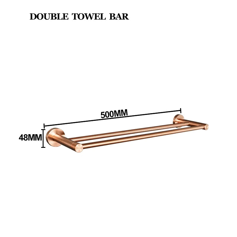 High Quality Brushed Rose Gold Bathroom Pendant Towel