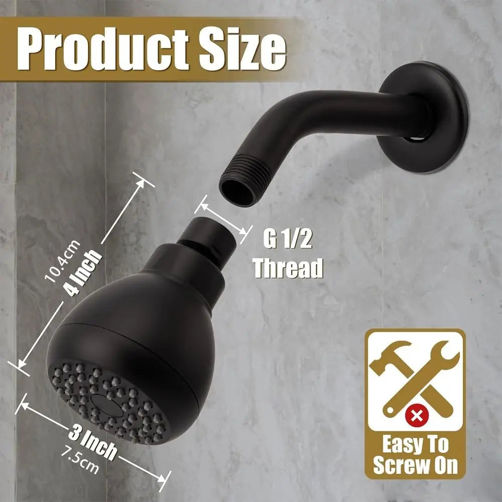 Silicone Nozzles Shower Heads Powerful Water Flow Matte