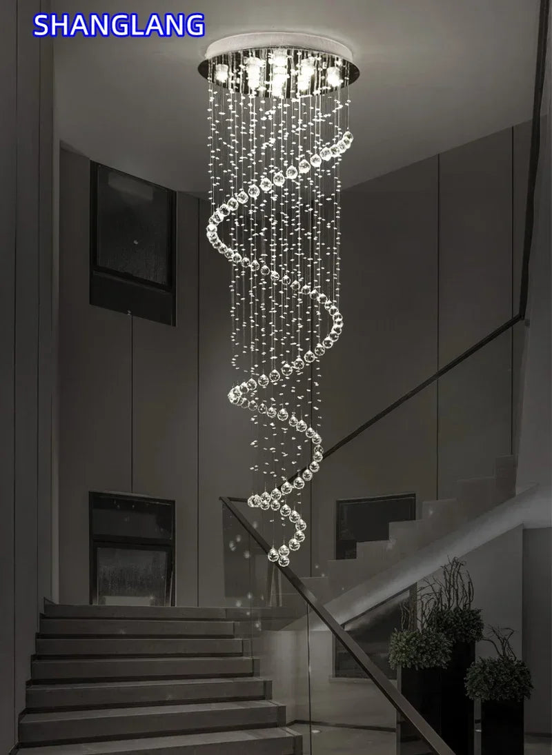 Modern Led Ceiling Chandeliers Light Fixture Staircase Luxury