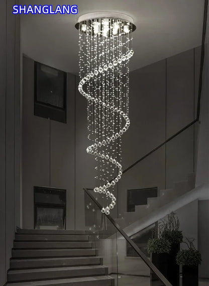 Modern Led Ceiling Chandeliers Light Fixture Staircase Luxury