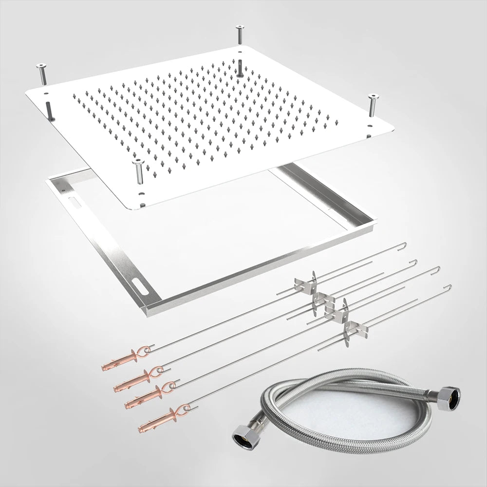 Relextime Luxury Ceiling Rain Shower Head Modern Hidden