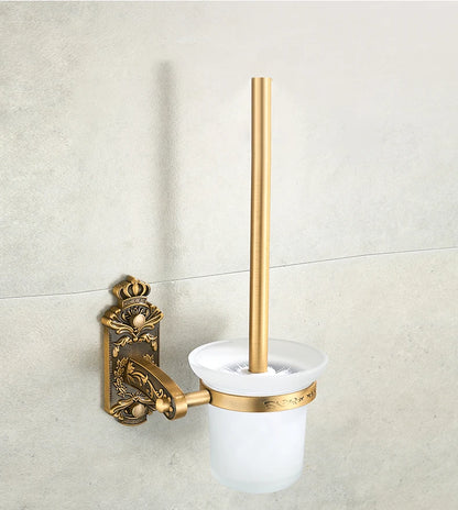 Antique Bathroom Hardware Wall-Mounted Towel Rack Toilet Brush