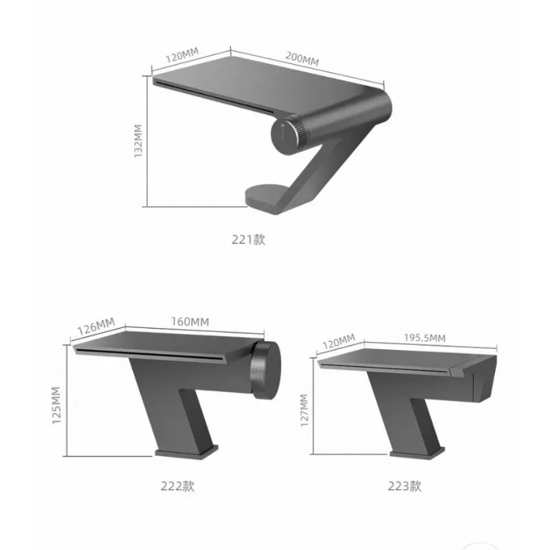 Waterfall Basin Cold Mixer Crane Faucet Copper Hotel