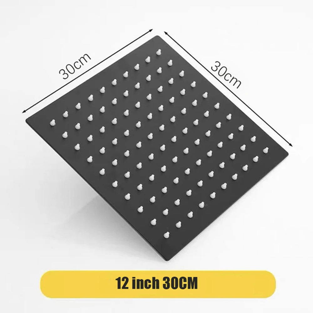 Rainfall High Pressure Shower Head 12/10/8 Inch Stainless