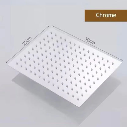 Rainfall High Pressure Shower Head 12/10/8 Inch Stainless