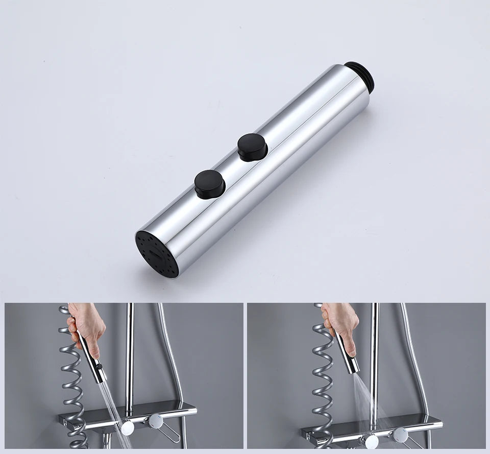 Vgx Luxury Chrome Shower System Four-Function Bathroom Shower