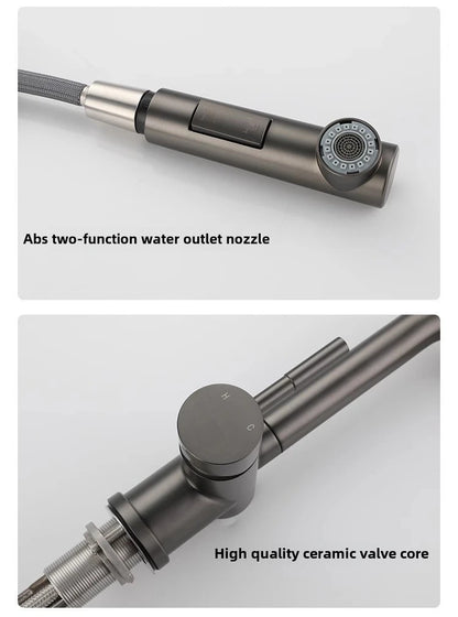 Cold Touch On Faucets Stainless Steel Pull Out