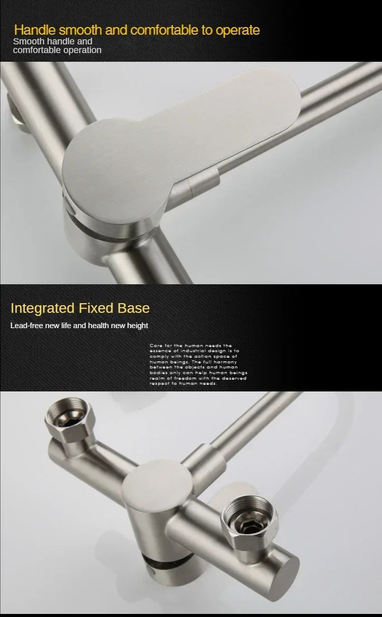 Stainless Steel Faucet Wall Mounted Cold Tap Bathroom