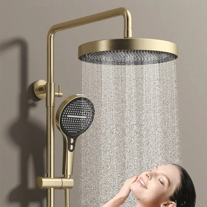 Brushed Gold Bathroom Shower Quality Brass Cold Bathroom
