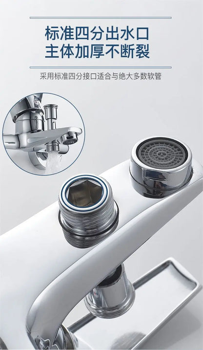 Zinc Alloy Shower Faucet Mixer Tap 3-Way Cold
