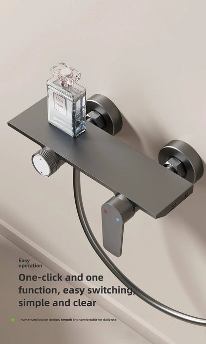 Gray Bathroom Shower Rainfall Shower Faucet Apartment Hotels