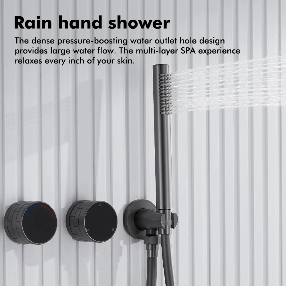 Gunmetal Shower Faucet Or Ways Concealed Box Bathroom