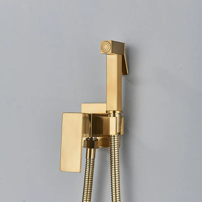 Black/Chrome Toilet Shower Mixer Faucet Cold Water Mixer