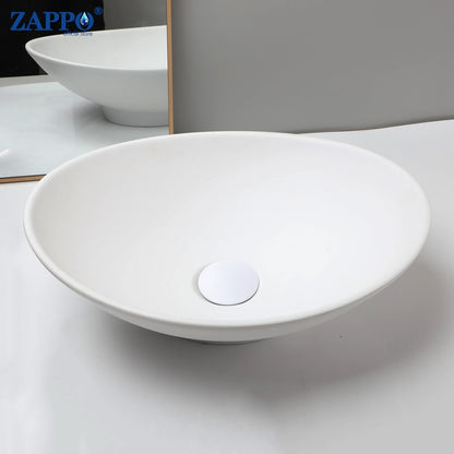 Zappo Oval Stone Resin Vessel Sink Small Black