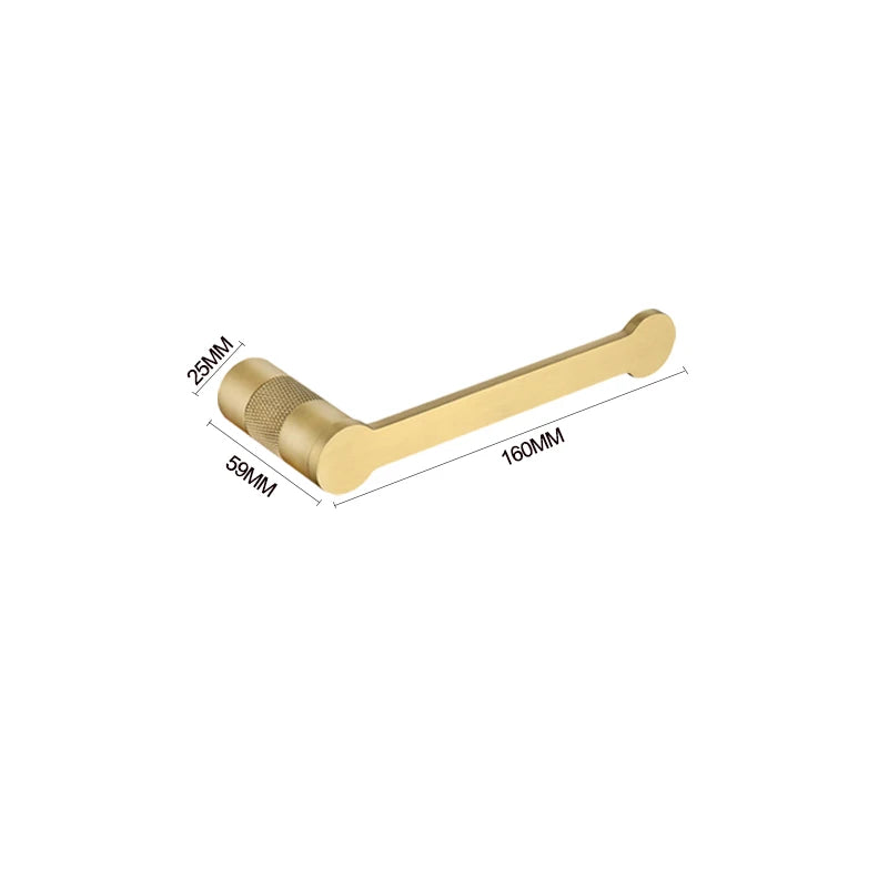 Brushed Gold Bathroom High Quality Brass Knurled Towel