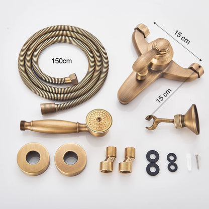 Poiqihy Wall Mounted Hand Held Shower Head Kit