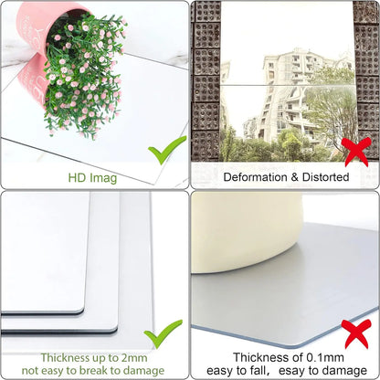 2mm Acrylic Mirror Wall Stickers Unbreakable Acrylic Full