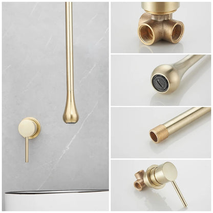 Brushed Gold Bathroom Faucet Ceiling Design Basin Faucets