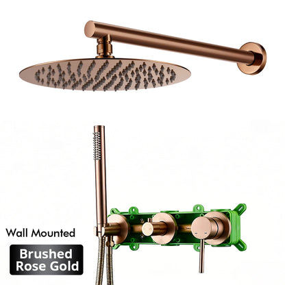 Gunmetal Shower Faucet 8-16 Embed Box Wall Mounted