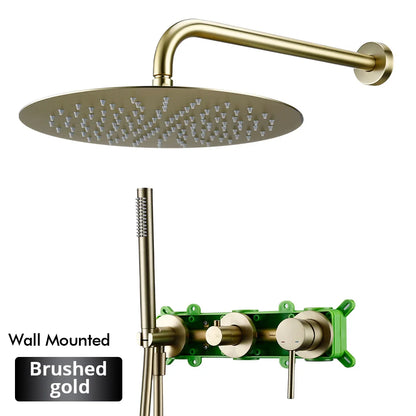 Gunmetal Shower Faucet 8-16 Embed Box Wall Mounted