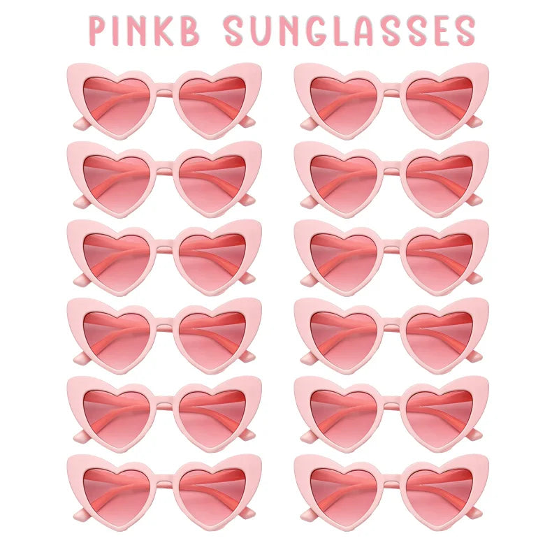 12-100pcs Wedding Sunglasses Guests Heart Shaped Sunglasses