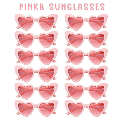 12-100pcs Wedding Sunglasses Guests Heart Shaped Sunglasses