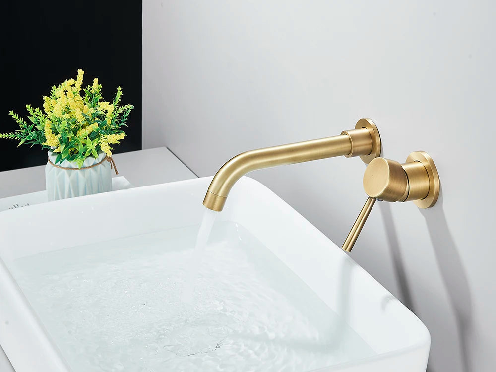 Matte Black Basin Faucet Brass White Bathroom Sink