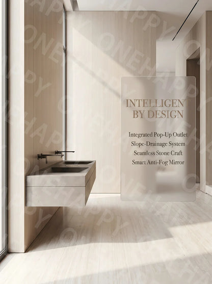 Any Size Custom Marble Seamless Stone Vanity Customizable