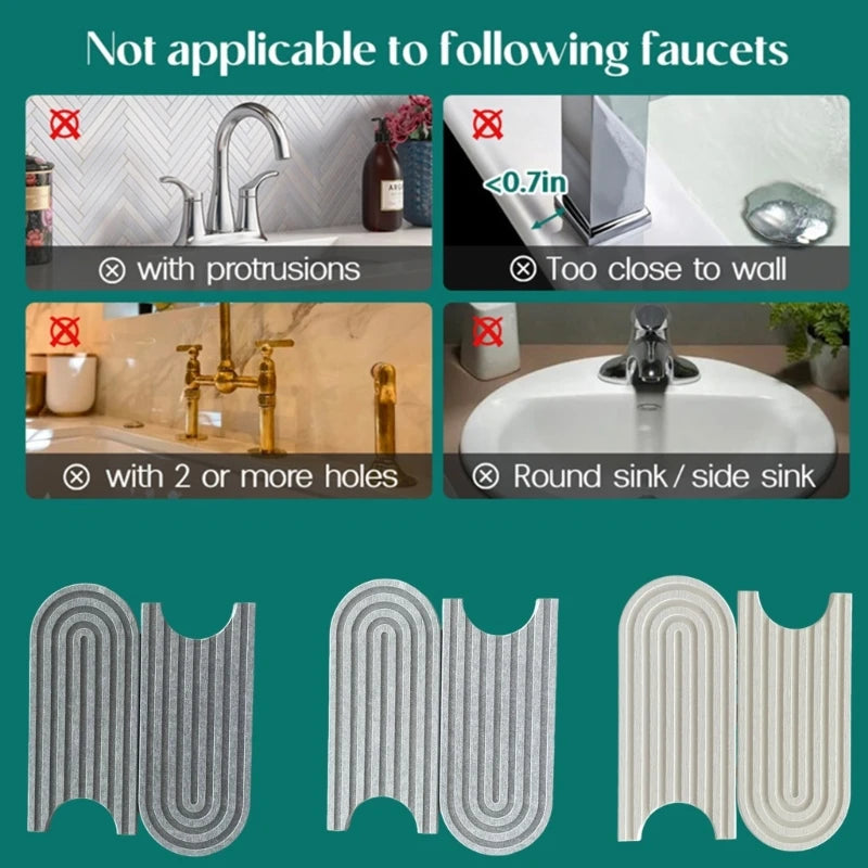 Faucet Mats Sink Water Absorbent Stone Sink Tray