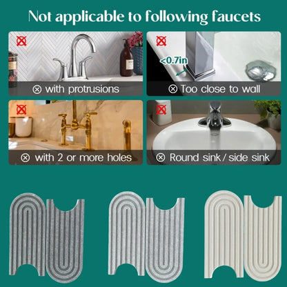 Faucet Mats Sink Water Absorbent Stone Sink Tray