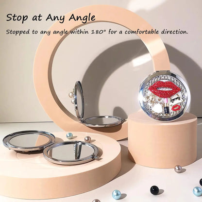 Compact Mirror 1x/2x Magnification Pocket Mirror Women 3inch