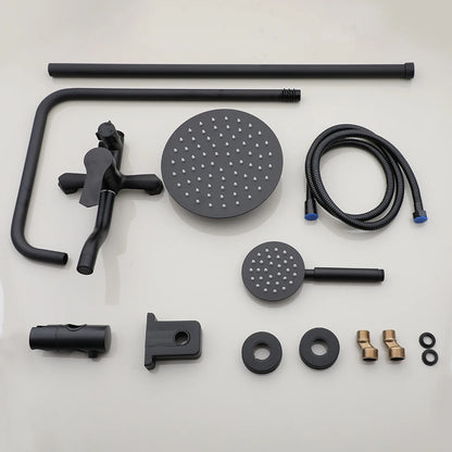 Kemaidi Matte Black Shower Wall Mounted Rainfall Shower
