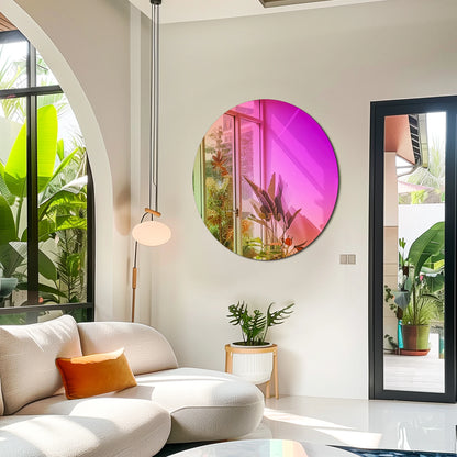 Wall Mirror Colorful Gradients Decor 26 Round Mirror