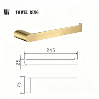 Brushed Gold Bathroom Toilet Brush Holder Toilet Paper
