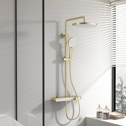 Cold Bathroom Shower System Faucets 12 Inch Round