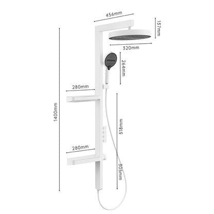 Luxury Bathroom Smart Rainfall Shower System Wall Mounted